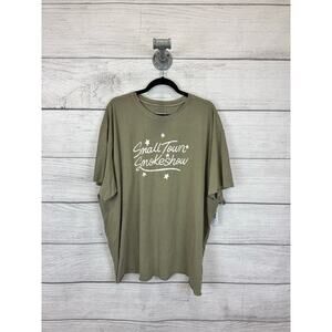 Torrid Plus Size Green Small Town Smoke Show Relaxed Fit Cotton Tee Size 3X